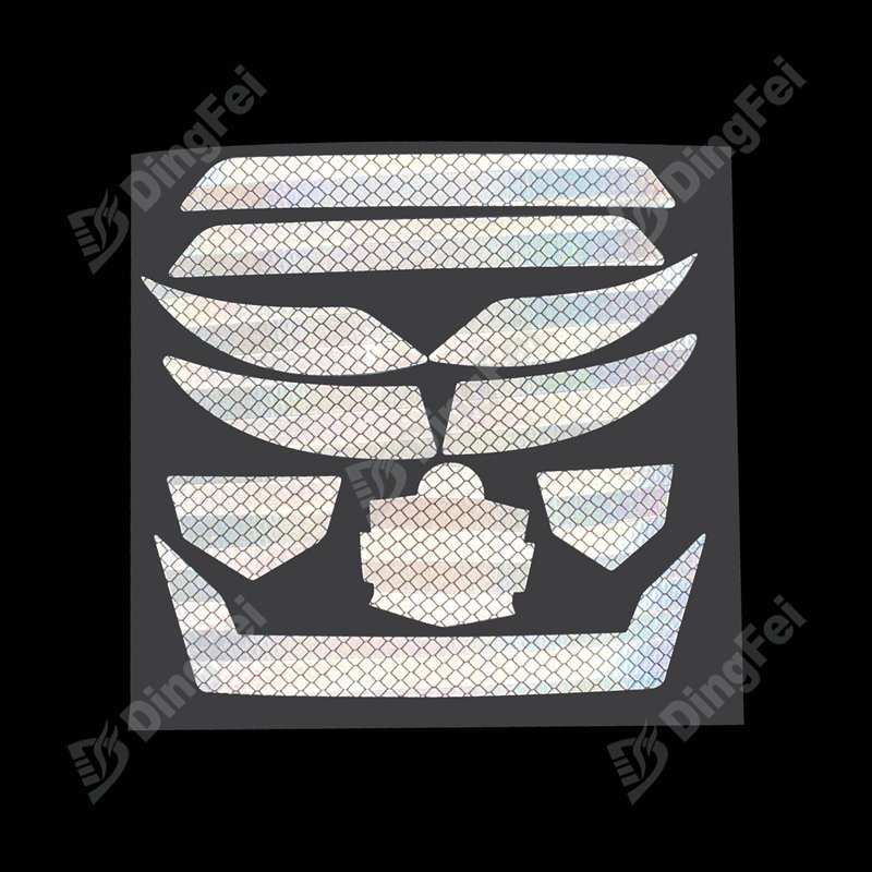 White Reflective Sticker For Helmet - 